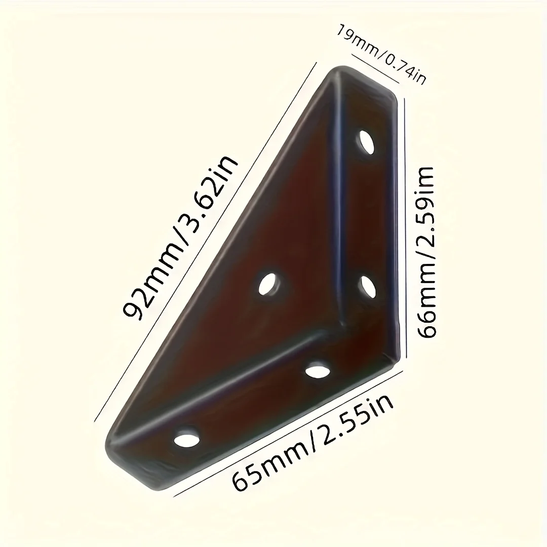 6pcs Heavy-Duty Steel Angle Brackets: 90° Right Angle Support, Durable Furniture Reinforcement Bracket