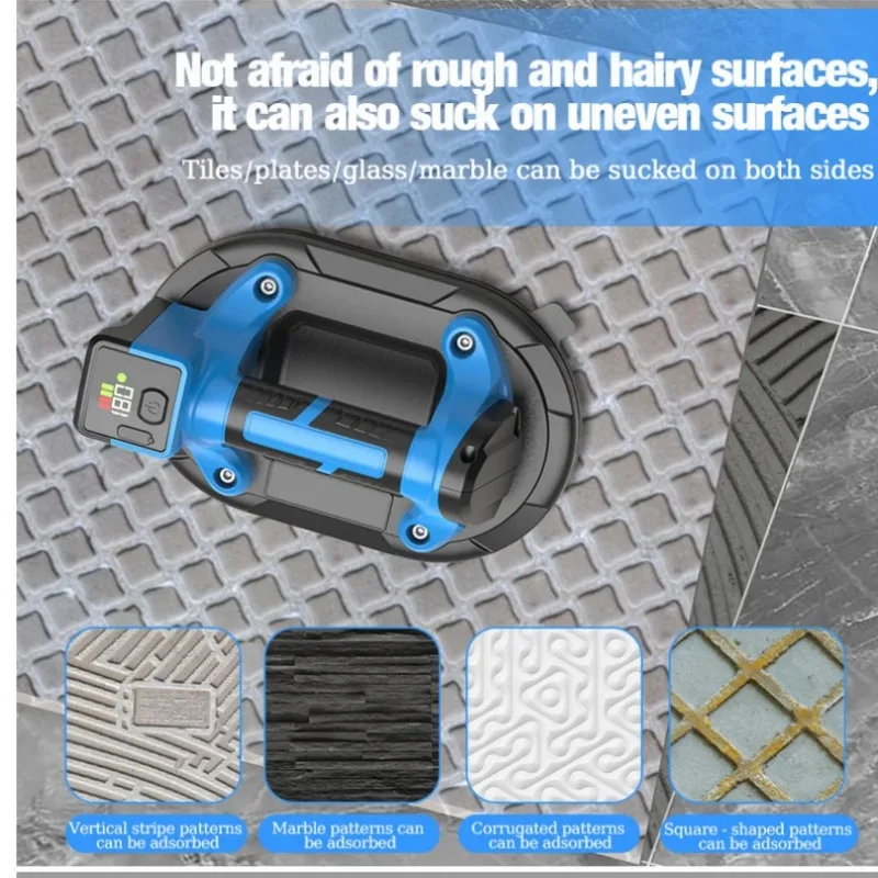 Ventosa elétrica levantadora a vácuo - 500KG resistente para superfícies ásperas, telhas, vidro, lajes (10 polegadas) à prova d'água