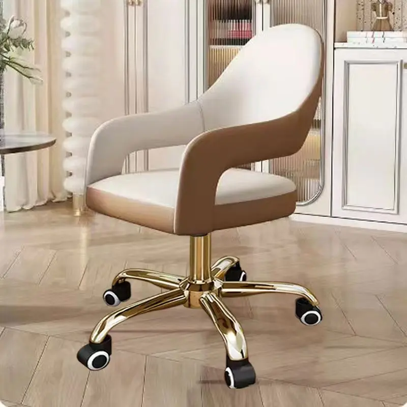 Dinning Modern Office Chair Vanity Arm Nordic Lightweight Office Chair Wheels Backrest Desk Garden Silla Oficina Salon Furniture