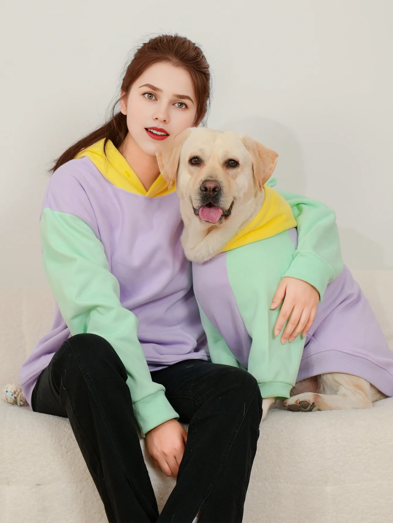 2025 Plus Size XL- 9XL Pet Autumn Winter Dog Sweatshirt With Hood Medium Large Dog Clothes Owner Pet Parent-Child Wear Clothing