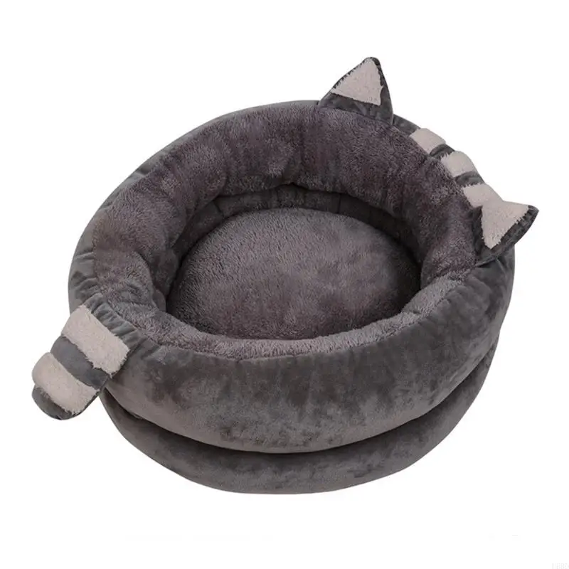 F68D Winter Kat Hond Bed Pluche Cartoon Kennel Kussens voor Hond Pluche Waterdicht Wasbaar Huisdier Pad Huisdier Slaapmat Hond