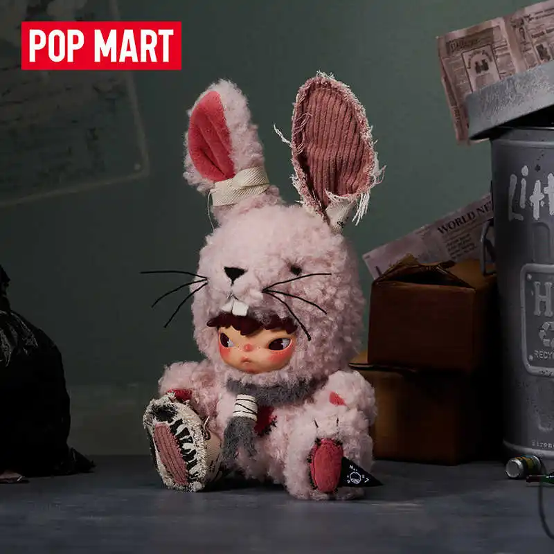 

POP MART Hirono Little Hare Series: Плюшевая коллекционная кукла-сюрприз (Blind Box), милая мягкая аниме-игрушка, подарок для детей и фанатов аниме