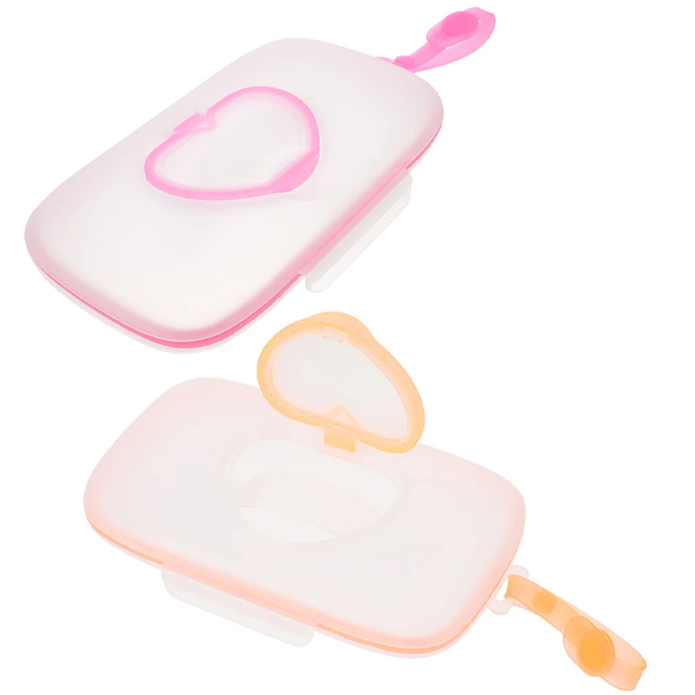 2Pcs Portable Wipes Dispenser Travel Wipe Storage Box Wipe Holder Lightweight Wipes Case Portable for Home Outdoor