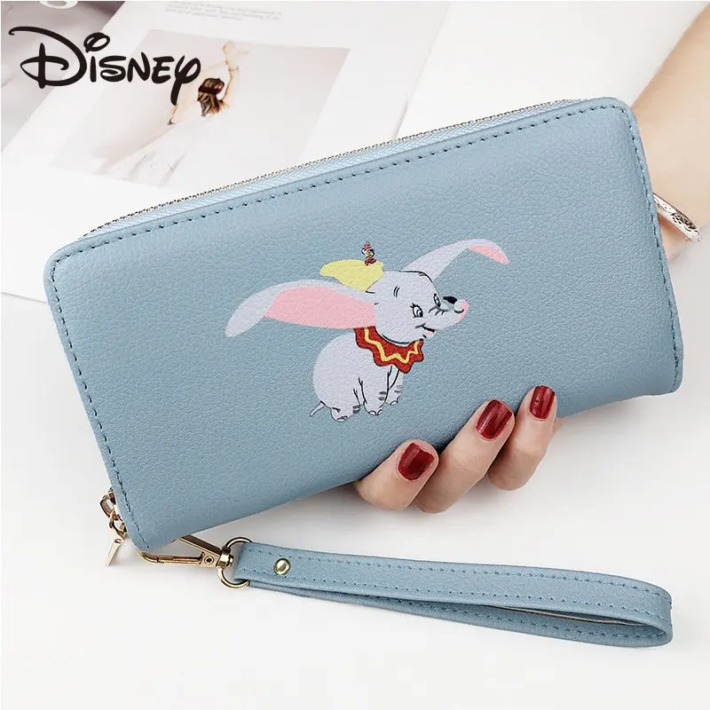 MINISO Disney Dumbo PU Long Wallet Ladies Clutch Ladies Handbag 2023 New Bags Luxury Wallet  Women Purse