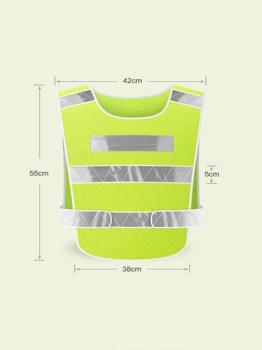 Summer Sleeveless Reflective Safety Vest High Visibility Adjustable Security Jacket Workwear Night Work for Adults