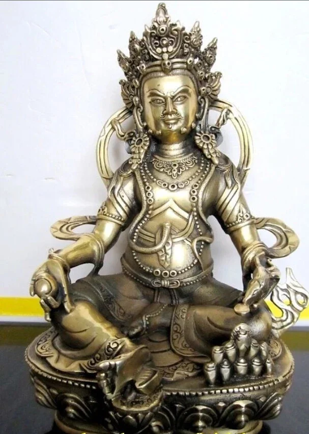 

20CM Tibet Bronze Auspicious Fortuna sSatue Dzambala