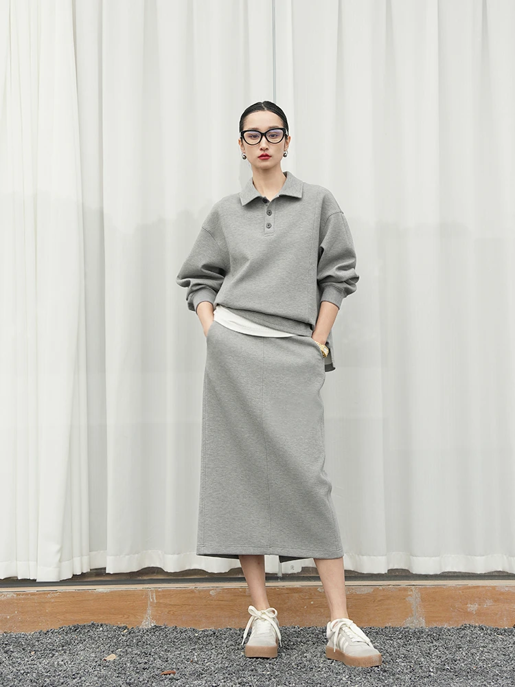 

Комплект из воздушного хлопка Ne из толстовки и юбки. Удобный повседневный комплект LemonChen Faion для женщин в 20-х и 30-х годах.