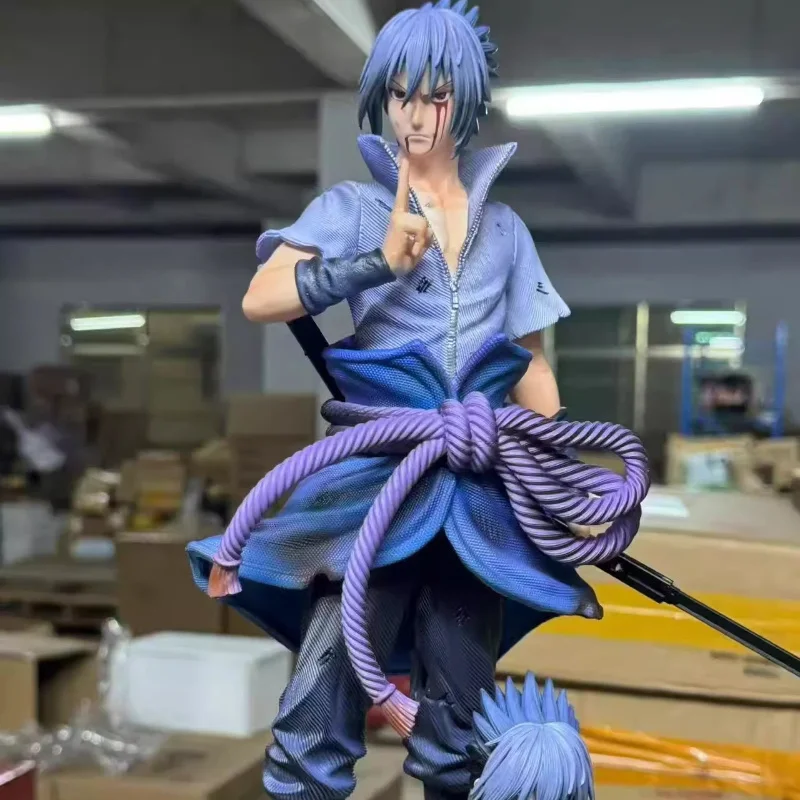 

Коллекционная фигурка Наруто Учиха Саске (33 см) с двумя сменными головами, аниме-статуэтка GK, декор для рабочего стола, модель, игрушка, подарок