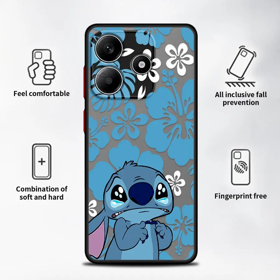 Disney Cute Stitch Case for Xiaomi Redmi Note 8T 10S 8 9 10 11 Pro 7 12s 9S 11S 13 14 12 Pro Plus Soft shell