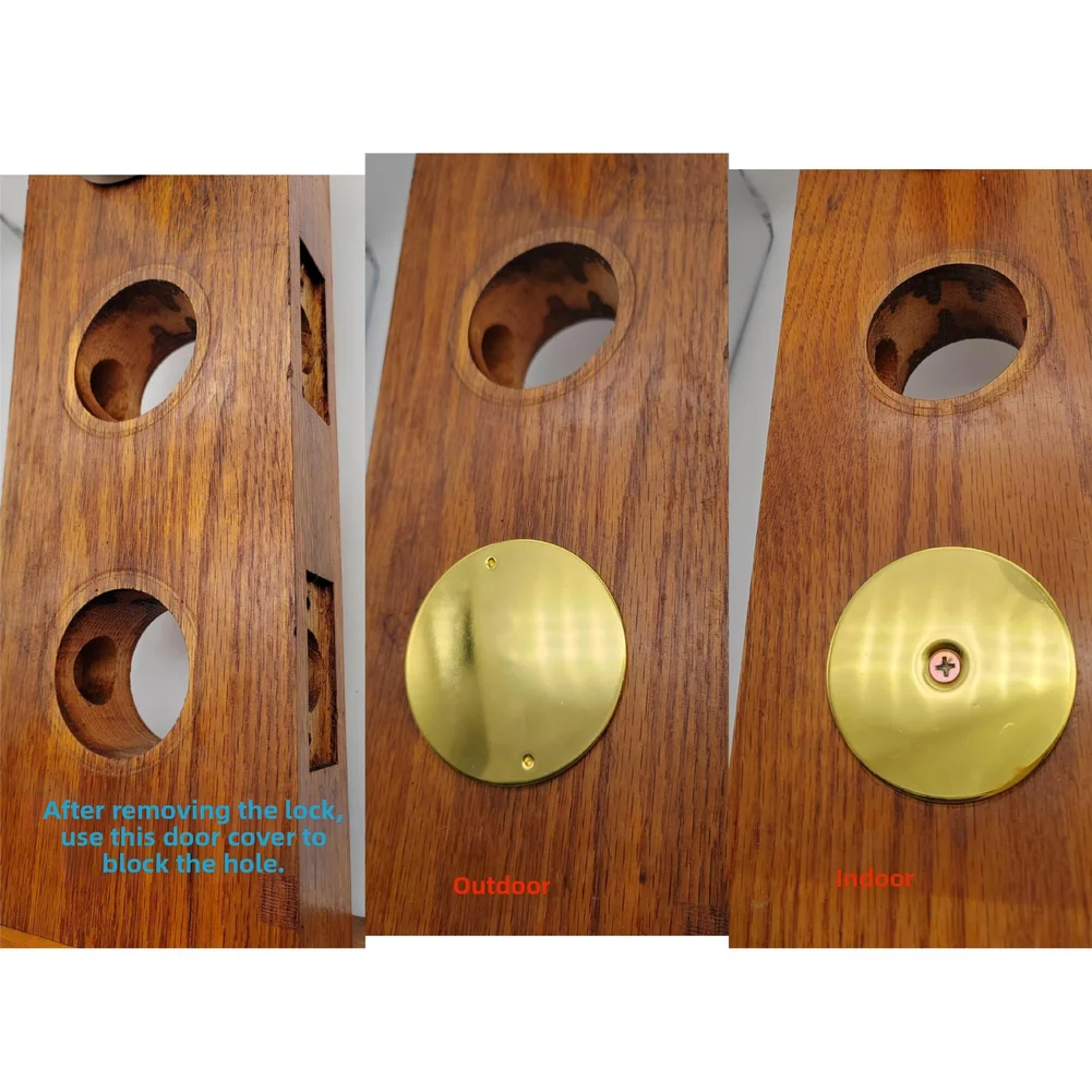 Solid Steel Door Blocker Door Lock Blocker Screws Included Door Hole Blocker Iron Material Easy Installation Two Fasteners