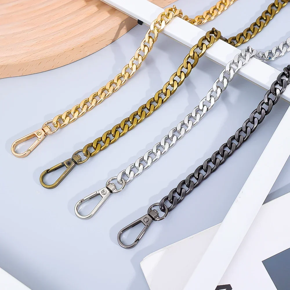 120cm Metal Aluminum Bag Chain Replacement Parts Accessories for Hand-Woven Shoulder Handbag DIY Handmade Detachable Straps