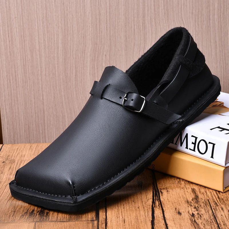 Mocassins paresseux pour hommes, grand, respirant, décontracté, semelle souple, léger, rétro, boucle personnalisée, printemps automne