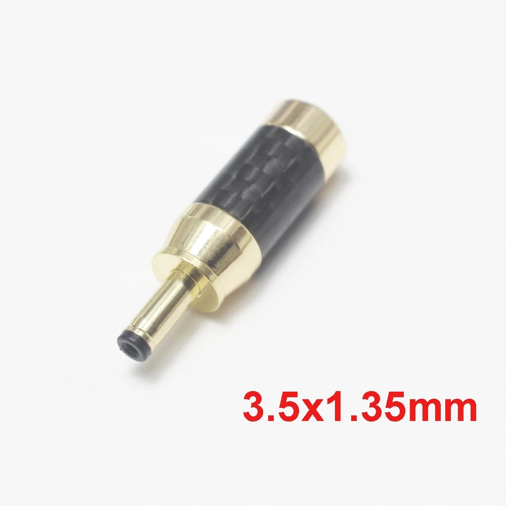1PCS Carbon Fiber Copper Plated Gold 5.5*2.5mm 5.5*2.1mm 4.0*1.7mm 3.5*1.3mm DC Power Plug Jack for Linear Power Output Line DIY