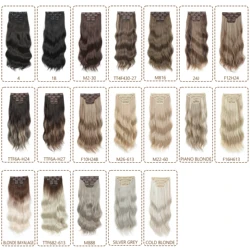 Bio Synthetic Clips In Body Wave Hair Extensions 24