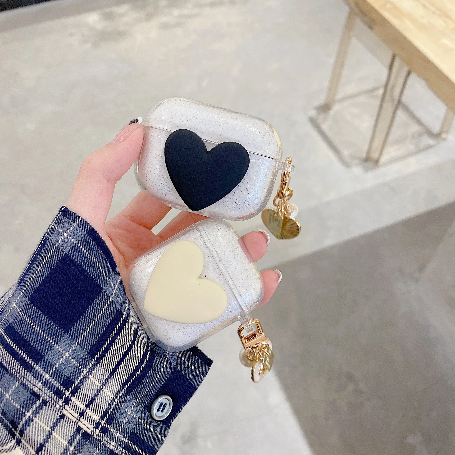 

2024 New Flash Sticker Love airpods1/2/ New 3 generation protective case for wireless Apple Bluetooth protective case