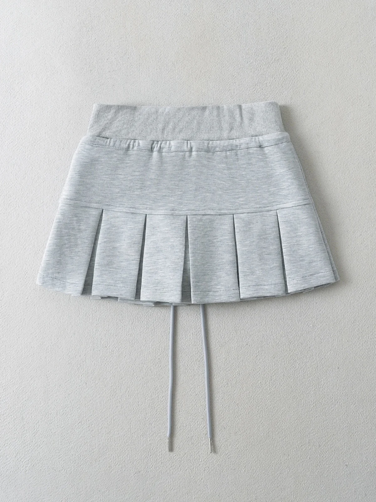 Gonna American Sle Spor ey con vita larga Dstring per donna Gonna lunga f effetto gamba lunga anti-luce