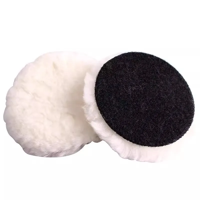 Pad Poles dan Gerinda Wol 4/5/6/7-inci, Pad Wol untuk Poles dan Pembersihan, Roda Wol untuk Poles Mobil, Pad Gerinda Wol Felt