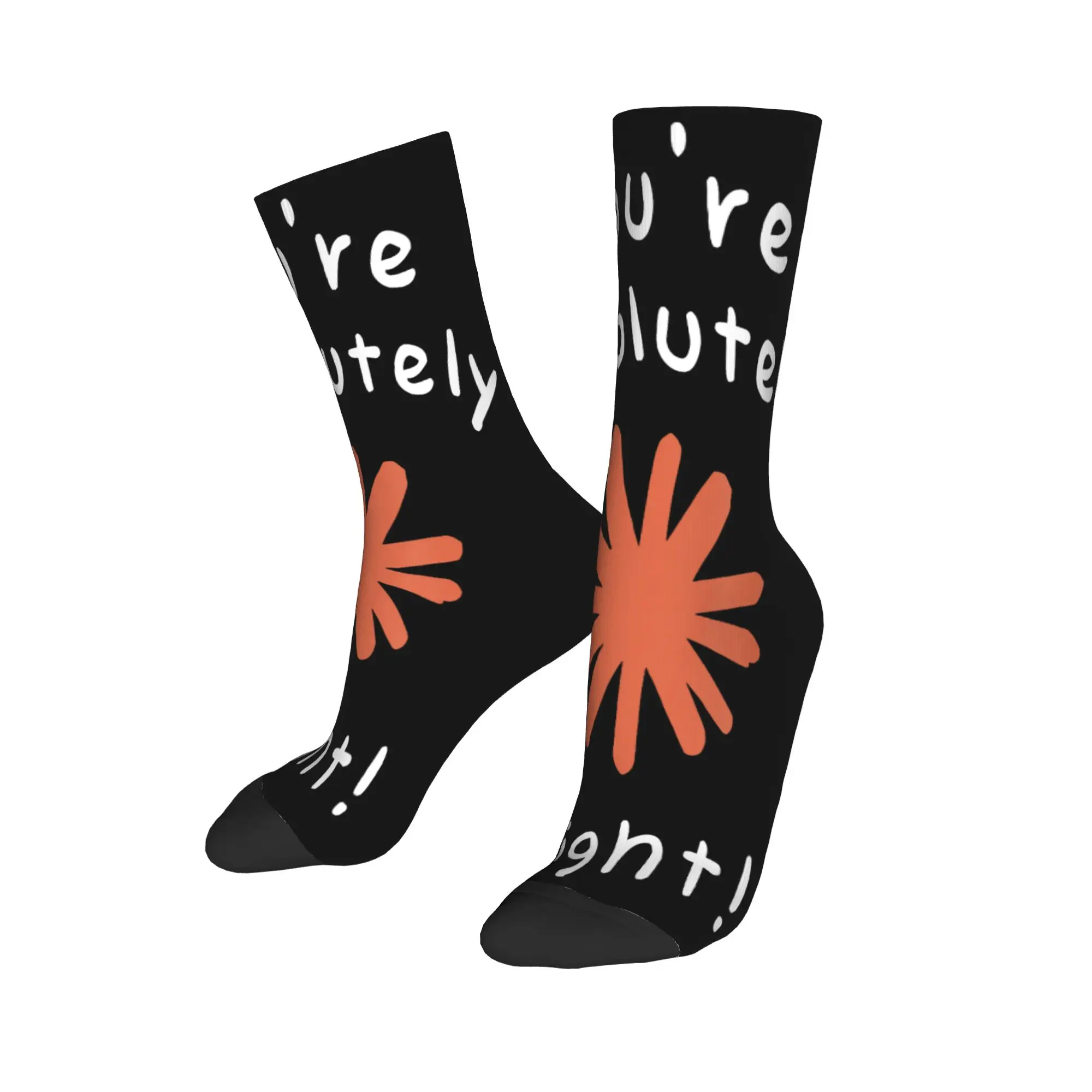 Men Women Claude Code You're Absolutely Right  Socks Warm Fashion  Socks Harajuku Product Middle Tube Stockings Best Gift