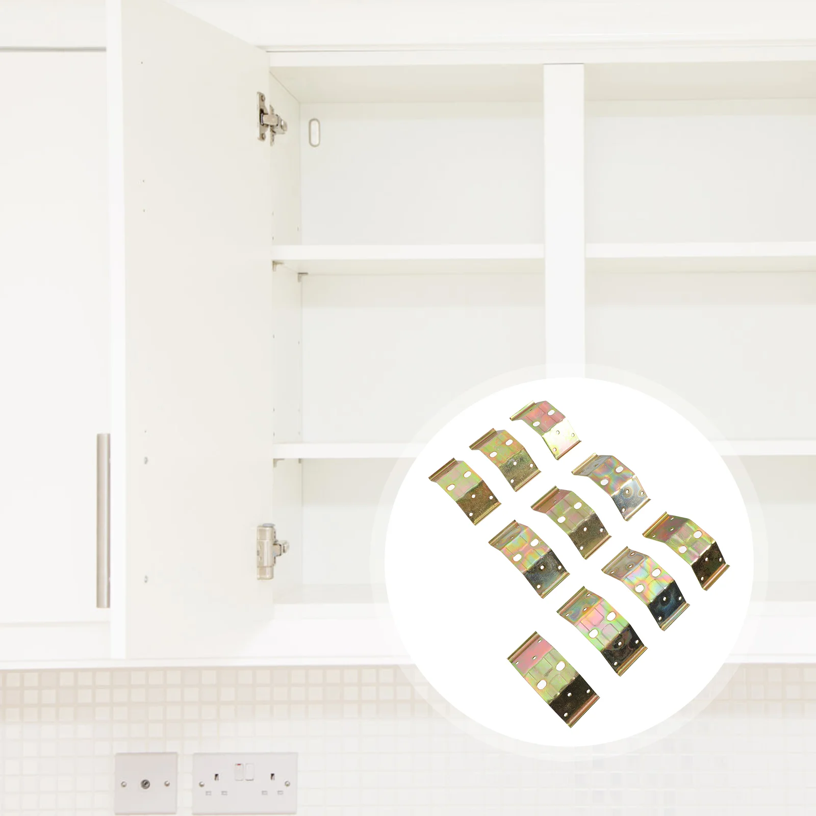 

10 Pcs Outdoor Furniture Clips for Wicker Sectional Table Leg Corner Connecting Mending Plate Joining