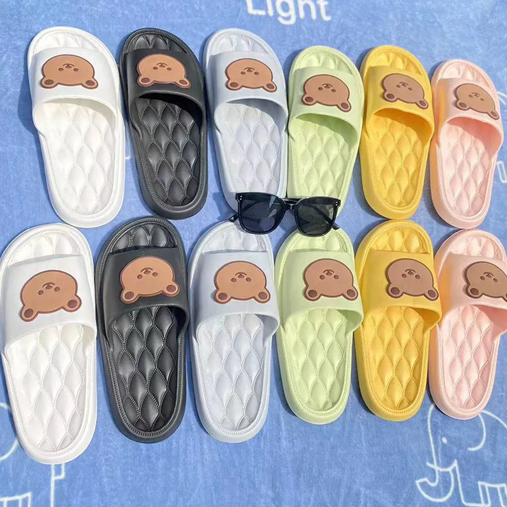 OligSandals-Pantoufles Ours de Dessin Animé pour Homme et Femme, Semelles Optiques, Non ALD, HOSlipper Décontracté, Nik, Extérieur, Couples, Nouvelle Tendance