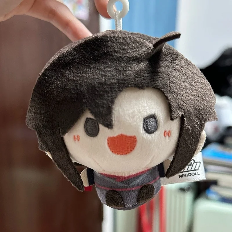 8cm Genuine Mo Dao Zu Shi Anime Figures Lan Wangji Wei Wuxian Kawaii Peripheral Doll Bag Plush Pendant Keychain Decor Toys Gift