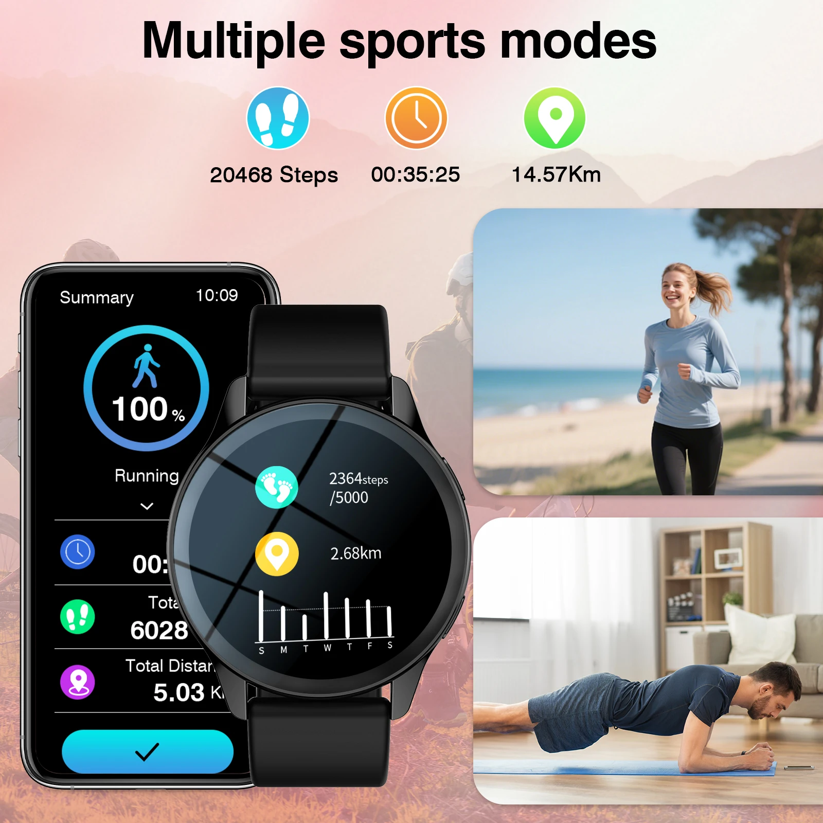 스마트 워치, 무선 통화/다이얼링, 멀티 스포츠 모드, - Smartwatch Iphone Watch For Men 리뷰 및 가격