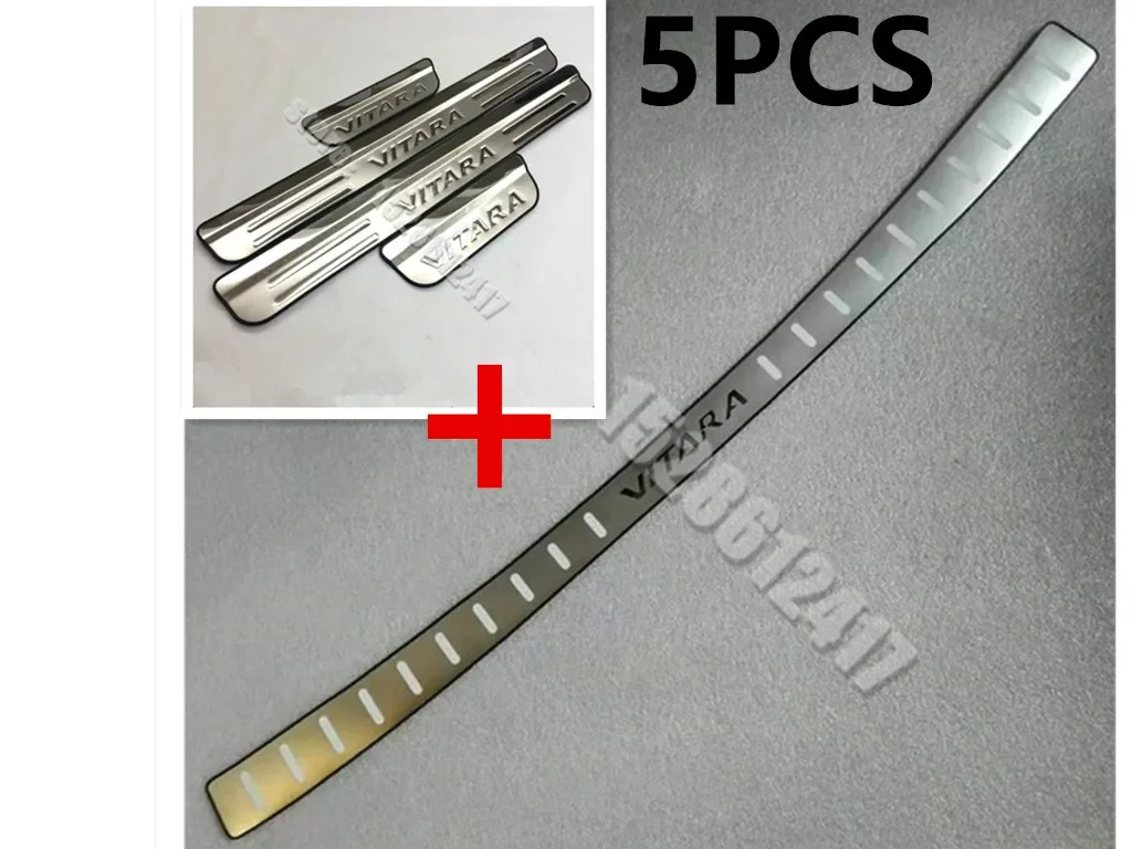 

for Suzuki Vitara 2015-2020 Stainless Steel Door Sill Rear bumper Protector Sill Threshold Welcome Pedal Stickers accessories