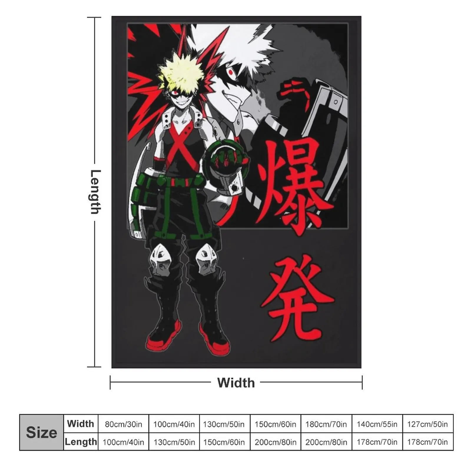 Kacchan Throw Blanket Custom warm winter Bed covers Blankets