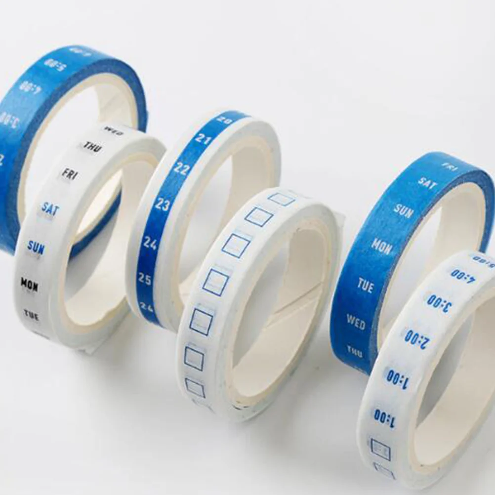 8 個の時間管理ウィークリーデイリーアワープラン、プランナー用に再利用可能、スケジュールワークシート、タイムラインテープ、プランニングテープ