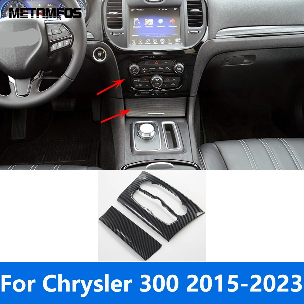 For Chrysler 300 2015-2022 2023 Carbon Fiber Air Condition Adjustment Switch Button Cover Trim Interior Accessories Car Styling