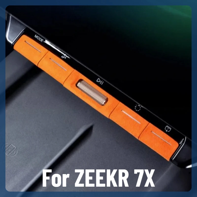 For ZEEKR 7X 25-26 Touch Screen Bottom Suede Button Decor Protector Stickers Anti-Wear Anti-Dirty Interior Modified Decor Parts