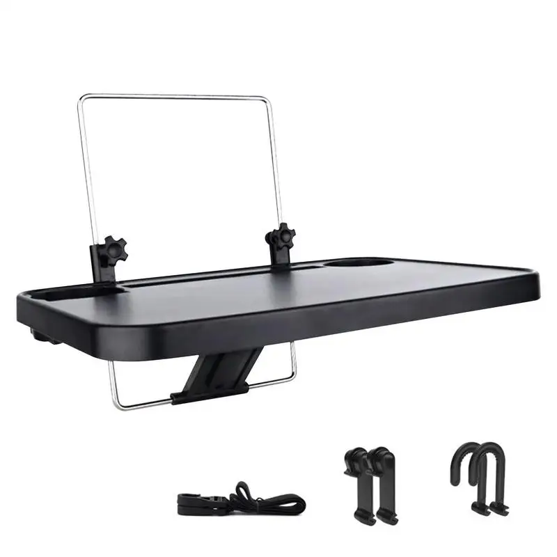 Car Table Foldable Car Tray For Steering Wheel Auto Steering Wheel Desk Car Travel Table With Drink Cup Groove For Laptop Tablet