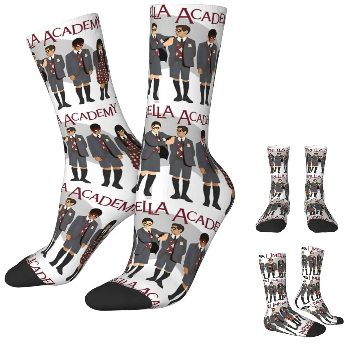 Fashion Men's Socks Novelty The Umbrella Academy Group Sock Sport Women Socks Spring Summer Autumn Winter