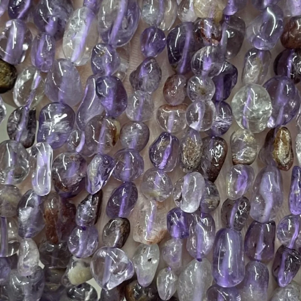 

Factory 6-8mm natural Purple Ghost small irregular gemstone fragments jewelry beadsDIYbracelet necklace accessories