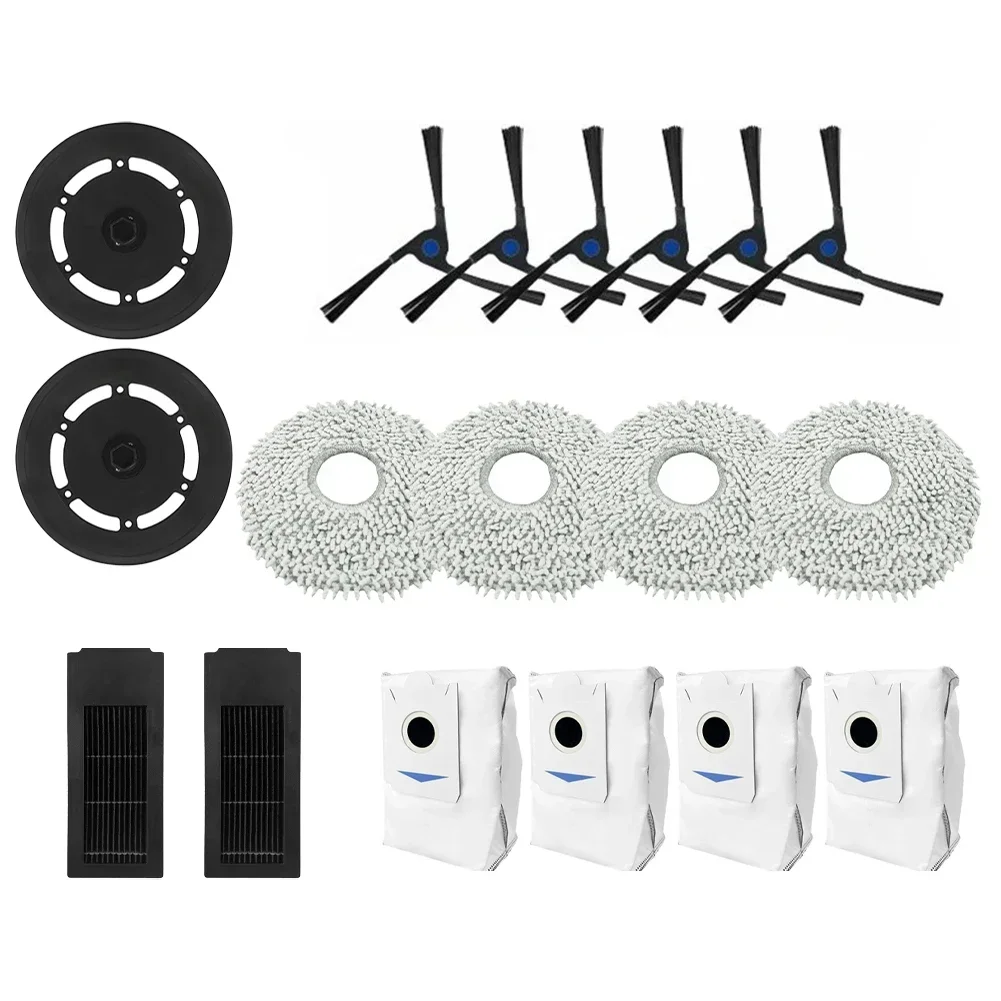 

18pcs/set For Ecovacs For Deebot X2 For Omni X2 Pro PLUS Roller Main Side Brush Filter Mop Roller Main Side Brush Cover Set