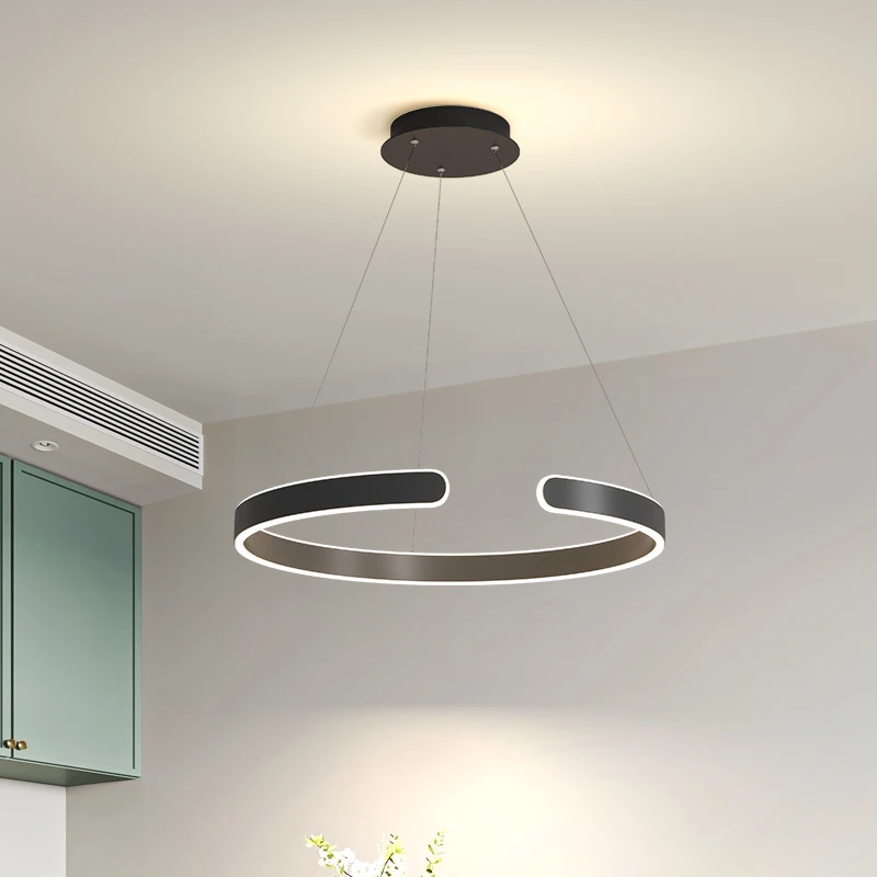 Modern LED Pendant Light, Sala de jantar, mesa central, cozinha, quarto, decoração minimalista, pendurado luminária