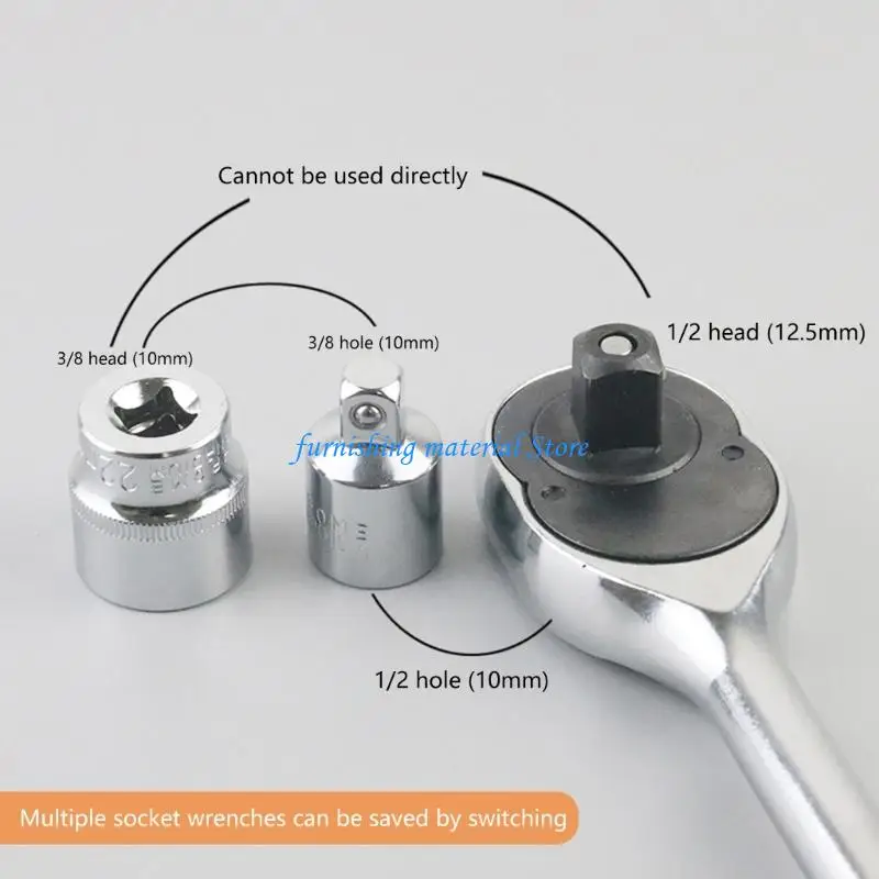 

Y5GD 7pcs Socket Adapters Universal Joint Set for Ratchets & Socket In Various size