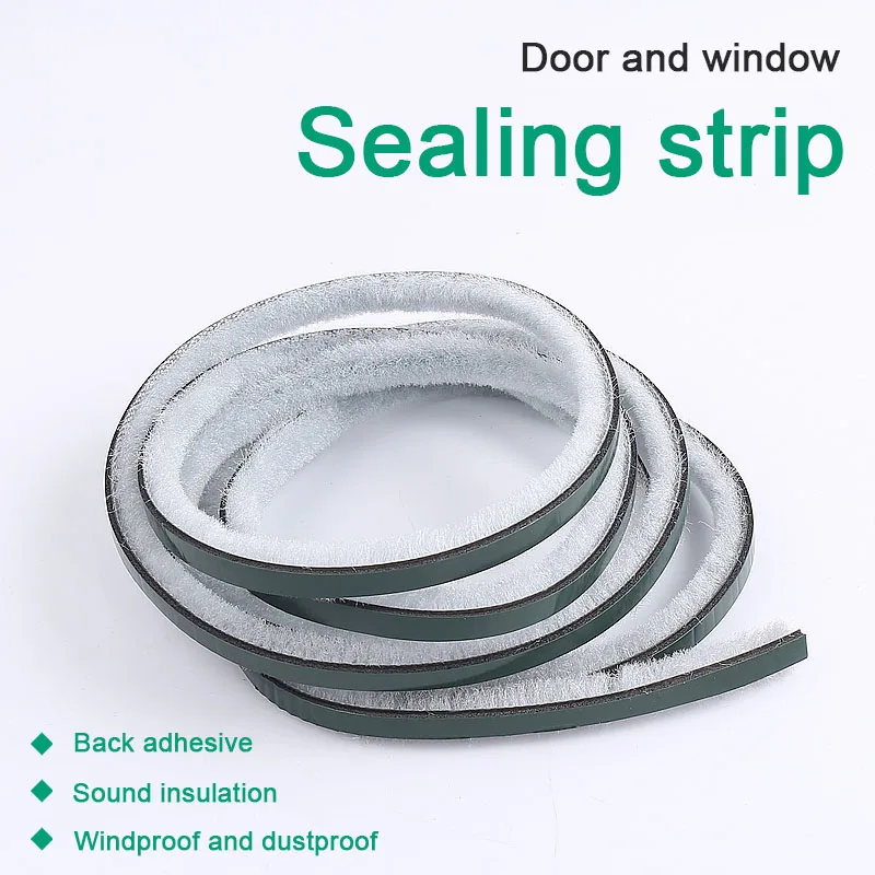 

1M Self-adhesive Sealing Wind-proof Brush Strip Home Door Window Sound Insulation Heat Preservation Strip Gasket Accessories