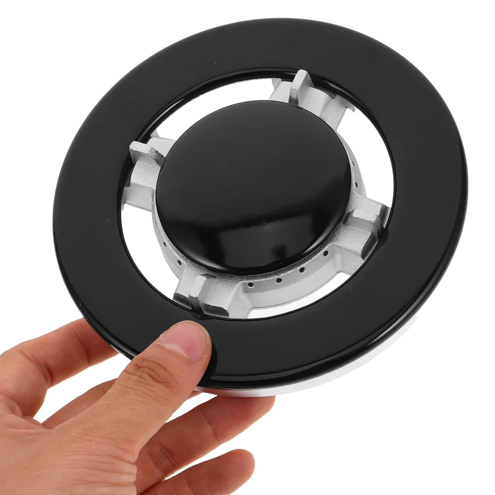 

1Set Gas Stove Burner Flame Caps Fire Cover Replacement Compatible Easy Clean Metal Gas Stove Head Accessories for Safe