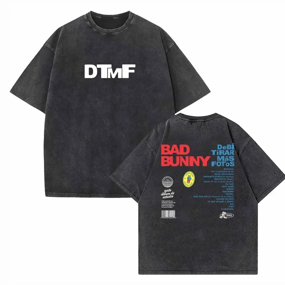 

Bad Bunny Debi Tirar Mas Fotos Vintage Summer O-Neck Short Sleeve Cotton T-Shirts