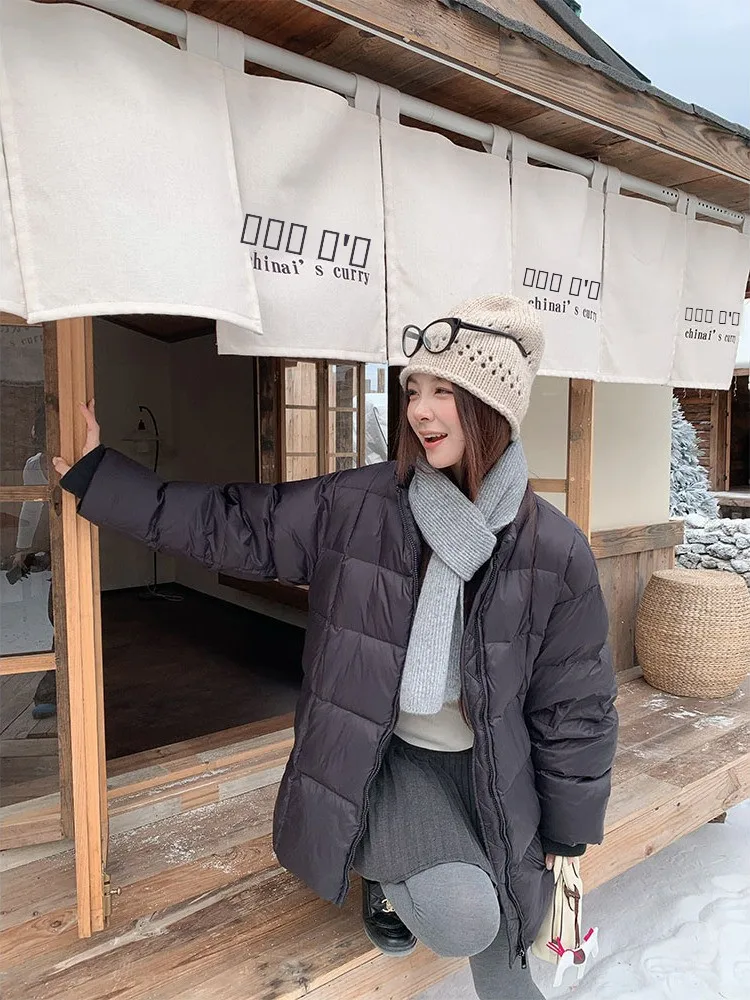 

Утепленная куртка UVPU Thiened Square для женщин, круглая горловина, удобная, теплая, осенне-зимняя, модная, простая, стильная верхняя одежда