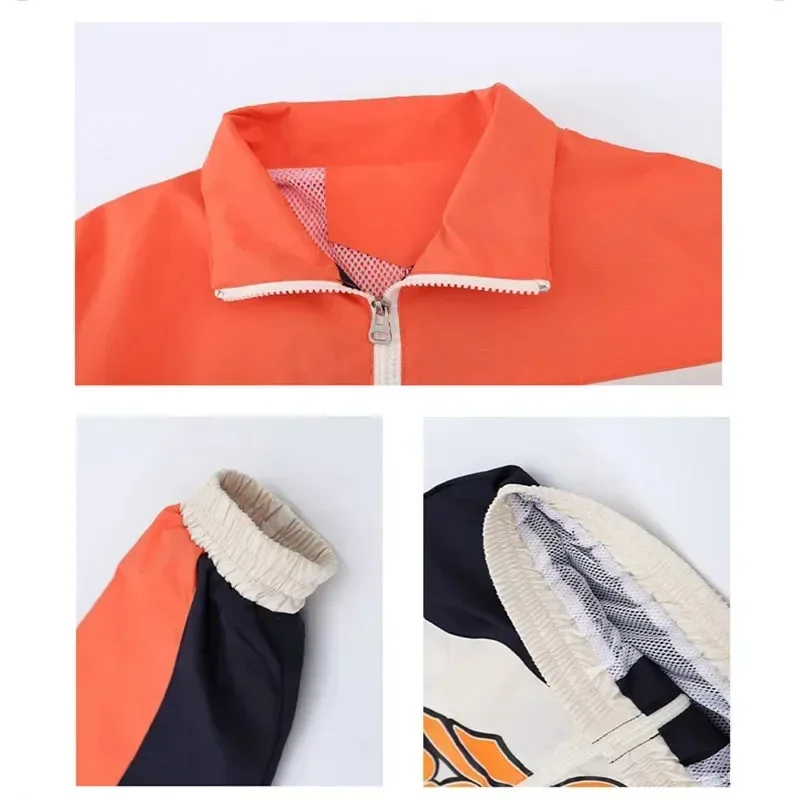 Бейсбольная куртка в стиле хип-хоп для мальчиков, свободные брюки для уличных танцев, контрастное пальто для девочек, комплекты детской спортивной одежды для джаза, детская уличная одежда