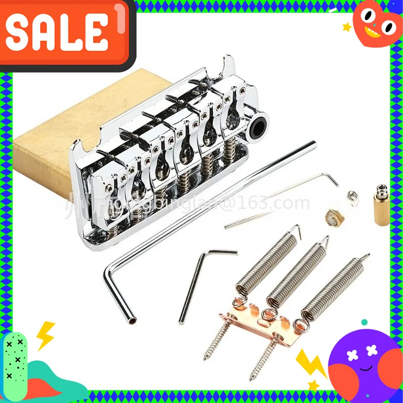 Manufacturer's hot-selling musical instrument accessories, guitar accessories, guitar bridge, chrome 6-string saddle bridge set
