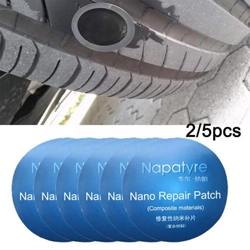 2/5Pcs Quick Self-adhesive Cold Patch Film with Glue Free Tool Rubber Tube Drying Vacuum Tire Automobile Inner Tire Patch P C5T0