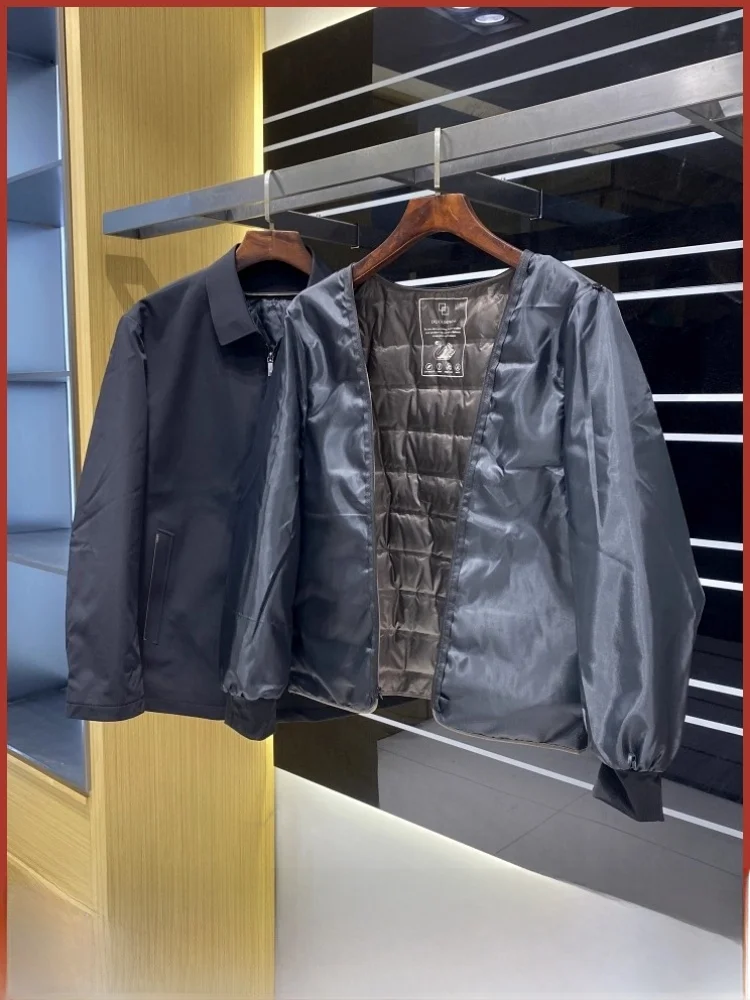 

Busin Casual Men's down Jaet Detachable Inner Windproof Warm Winter New Arrival Zipper Closure Nylon Fabric