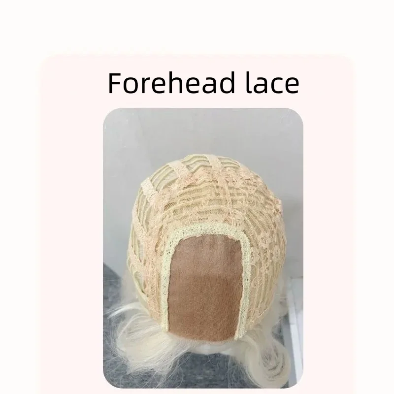 【 PLatinum 】high temperature fibre wig with high skull top layering, white gold wavy wig, women\'s full head cover