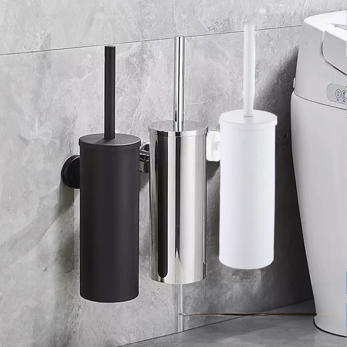 

Настенный держатель для туалетной щетки из нержавеющей стали, белое, золото, черный, хромированный, серый - аксессуар для чистки ванной комнаты для туалетной щетки
