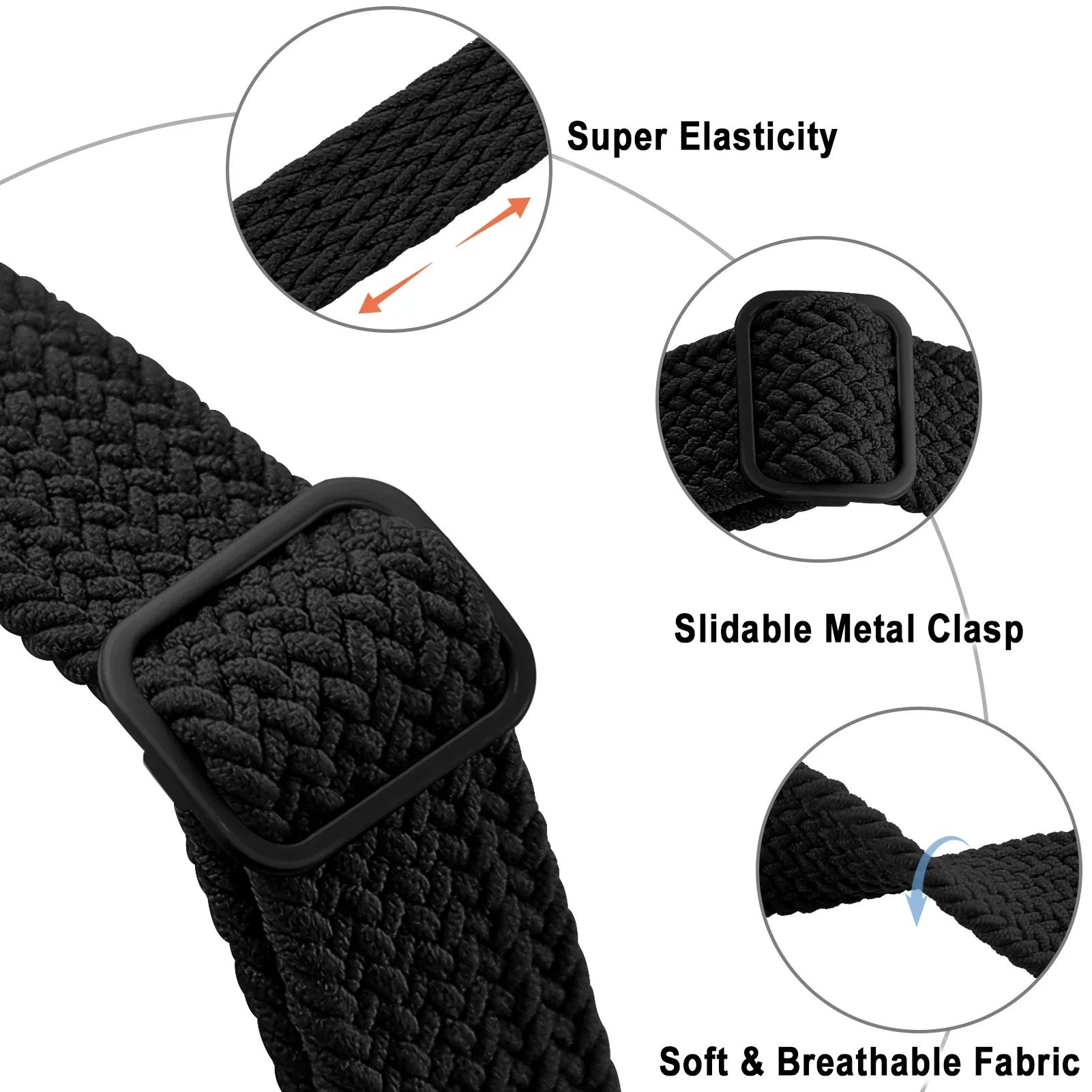 20mm 22mm Nylon Braided Loop Strap for Redmi Watch 5 Active Wristband Bracelet Redmi Watch 5 Lite Adjustable Correa Accessories
