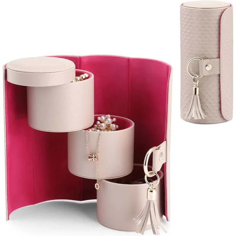 Estuche de Viaje para Joyas del Día de San Valentín para Mujer - Organizador Portátil con Almacenamiento Multicapa, Regalo Ideal