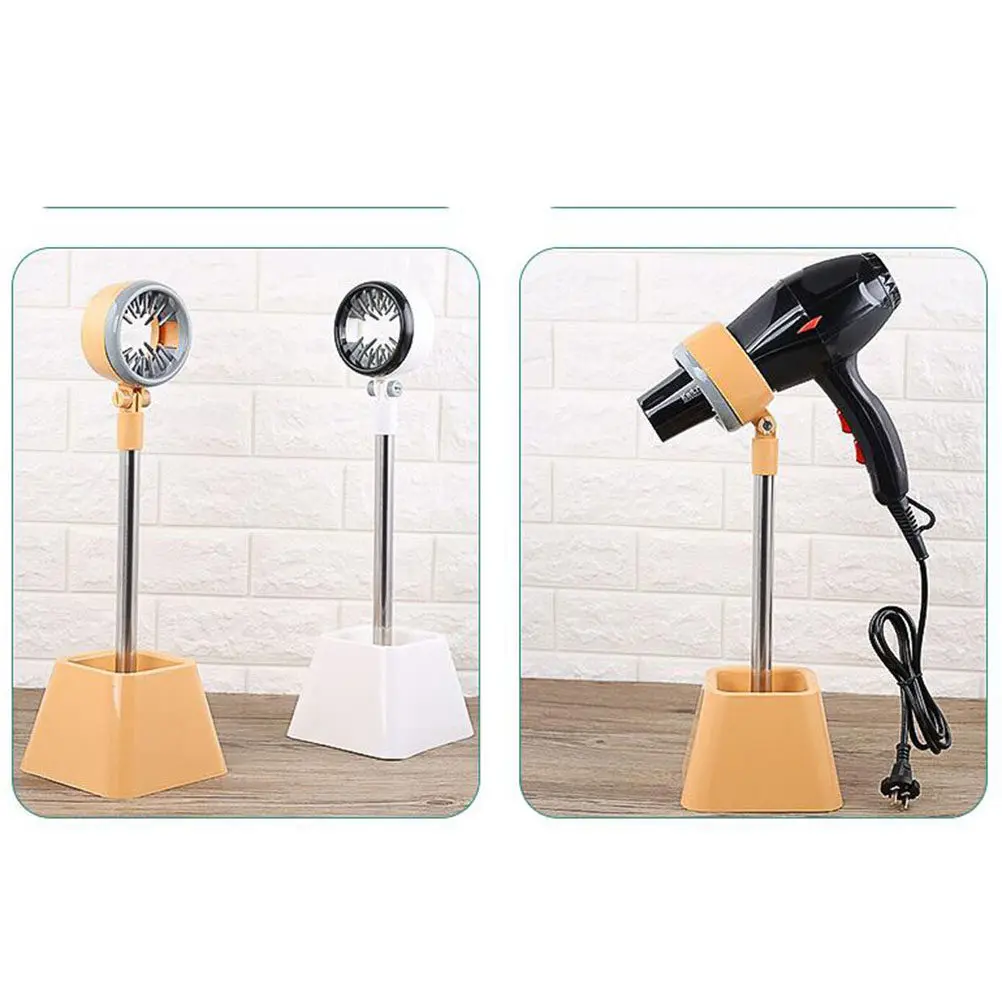 Hair Dryer Holder for Pet Stainless Steel and PP 180 Degree Rotating Stand Space Saving Compact Design Stable Base Easy Storage